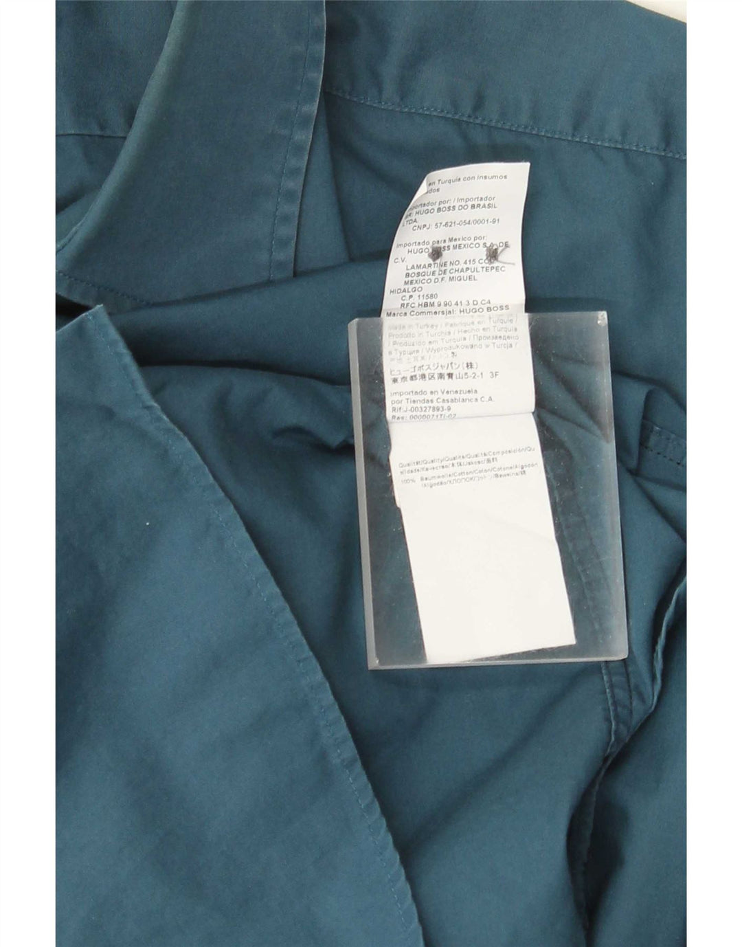 Hugo Boss Chemise Regular Fit Homme Taille 39 Bleu Moyen Coton