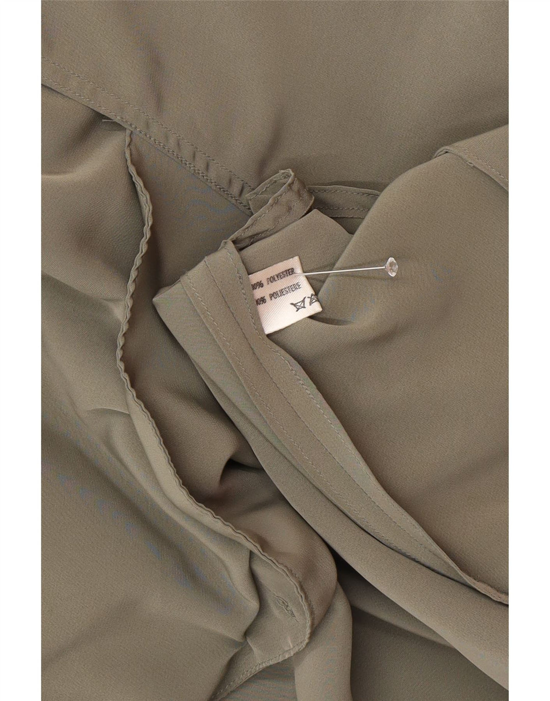 vintage Femmes Loose Fit Overcoat UK 20 2XL Vert Polyester