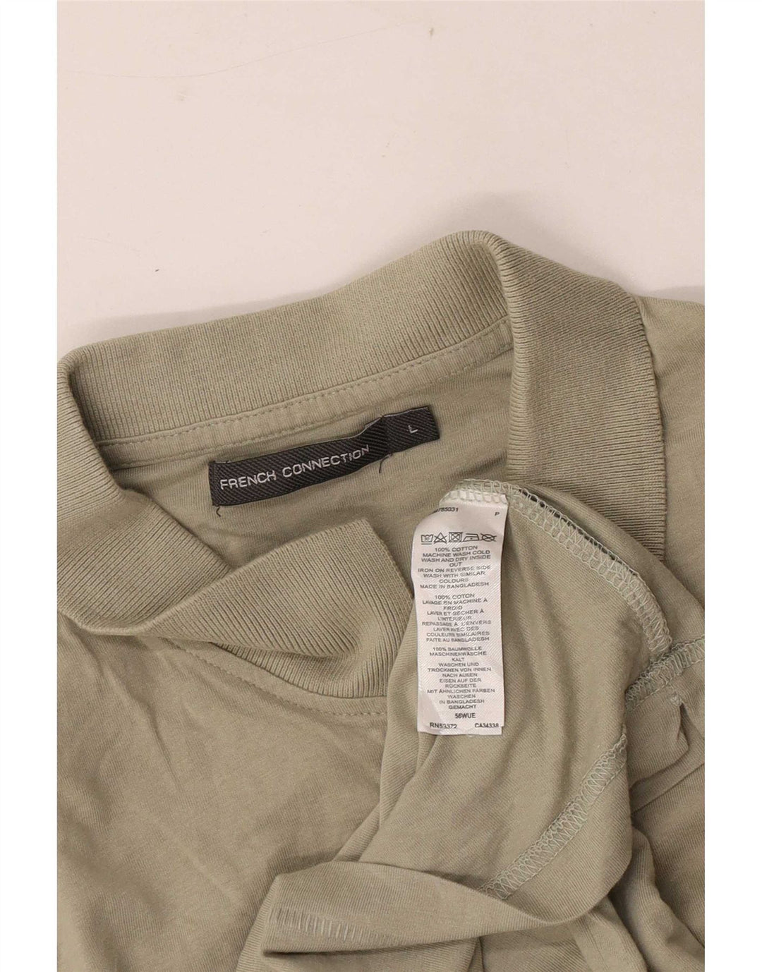 French Connection Polo Homme Large Kaki Coton