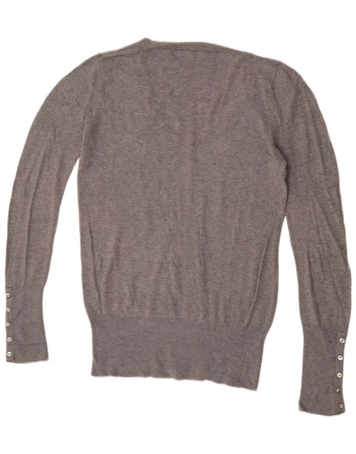 Zara Pull col V pour homme en rayonne mouchetée Gris Large