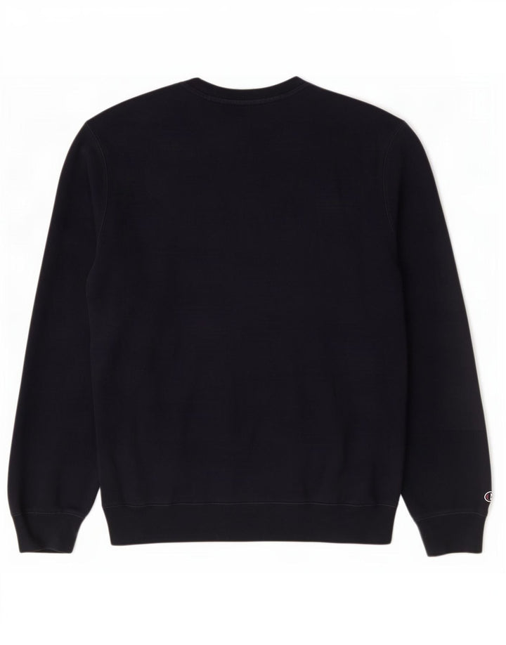 Champion Sweat-Shirt Graphique Homme Bleu Marine Moyen Coton