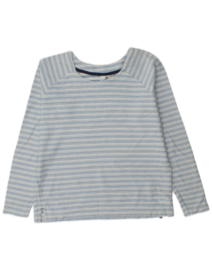 Weird Fish Sweat-shirt pour femme UK 14 Grand coton rayé bleu