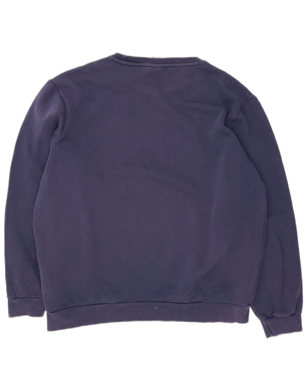 Puma Sweat-shirt graphique pour homme en coton bleu marine Taille L