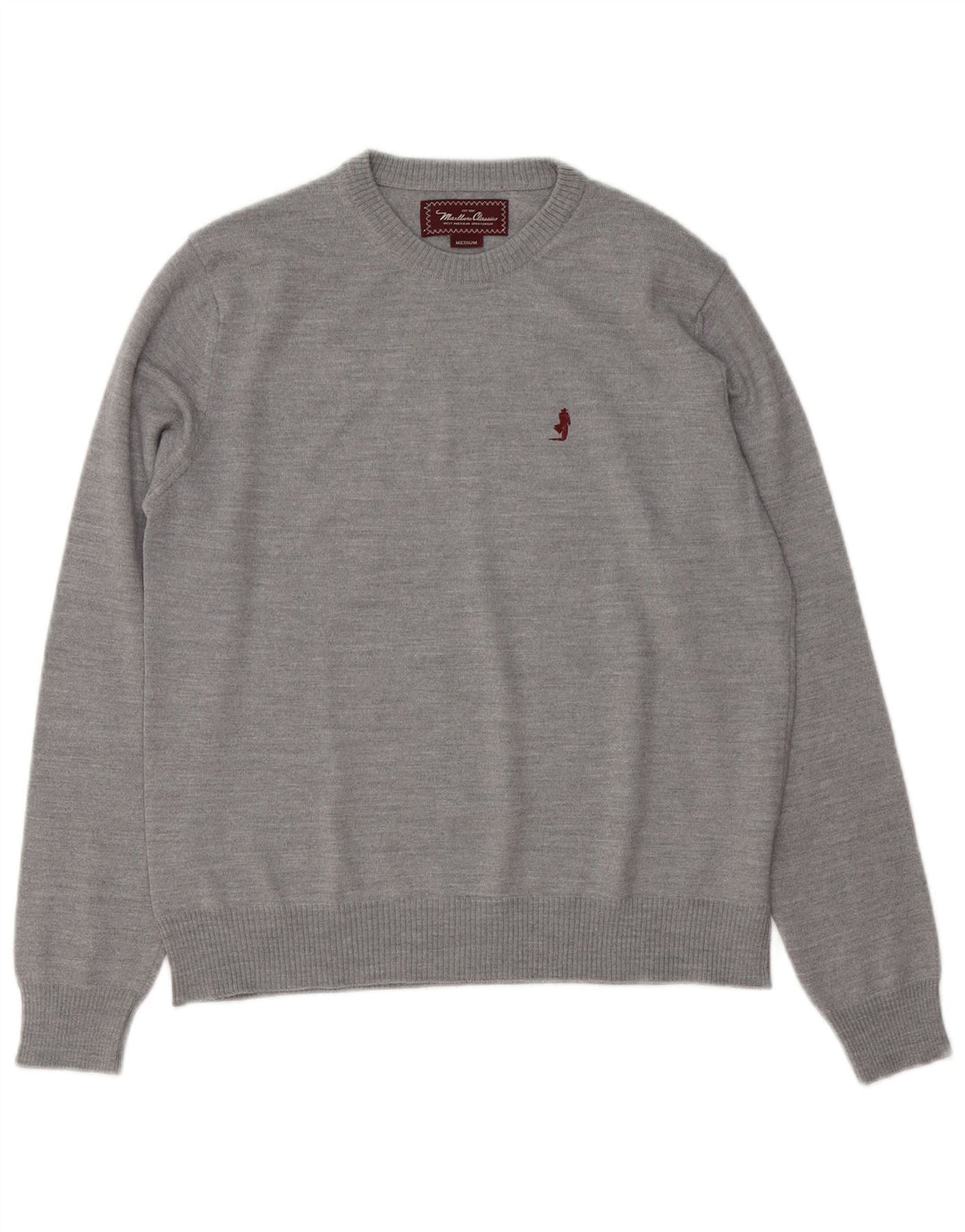 Marlboro Classics Pull Col Ras Du Cou Homme Gris Moyen