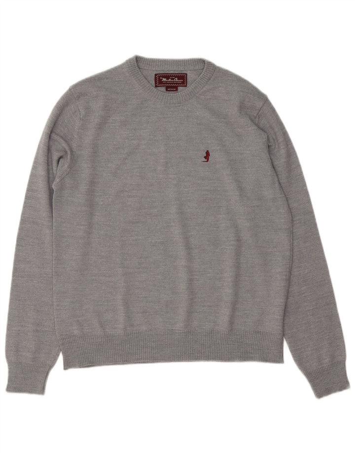 Marlboro Classics Pull Col Ras Du Cou Homme Gris Moyen