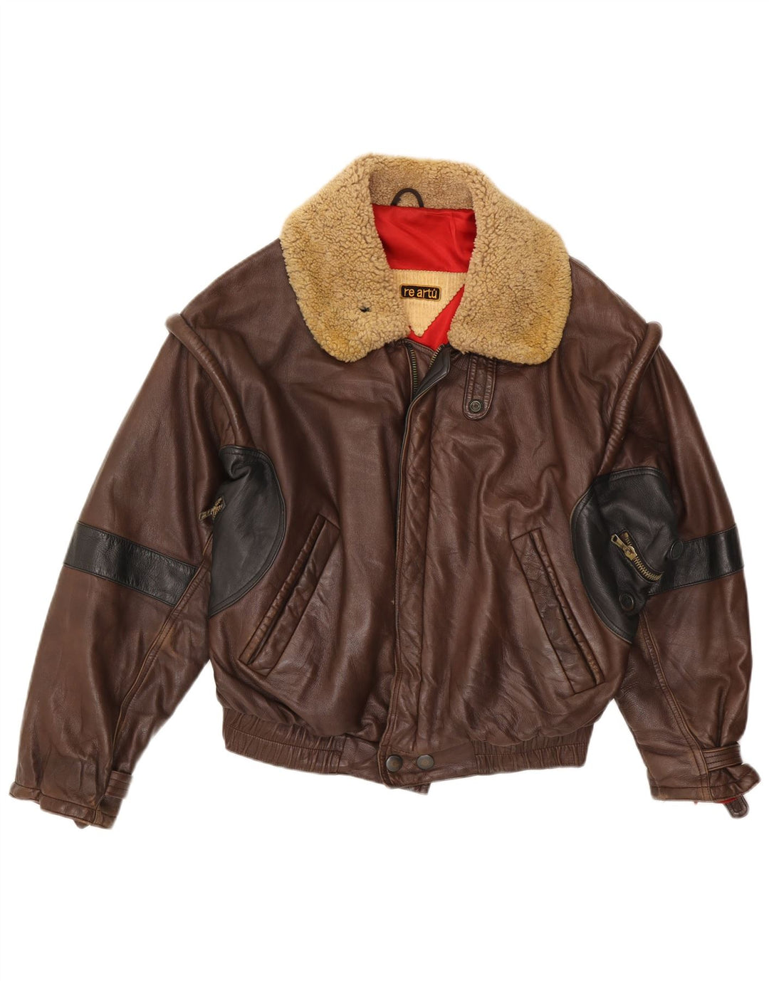 Veste en cuir homme vintage IT 52 XL Cuir marron