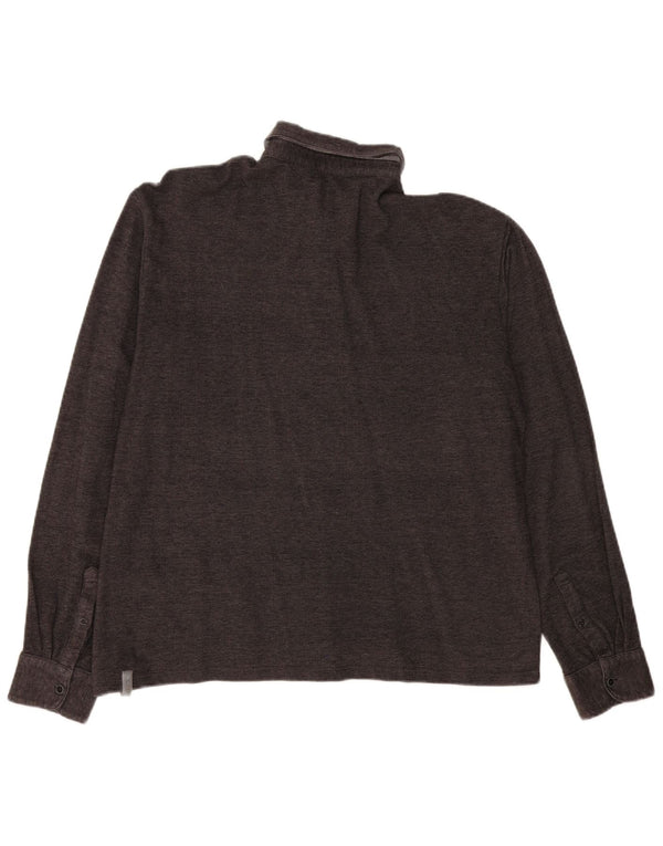 Slam Polo à manches longues pour hommes 3XL gris moucheté