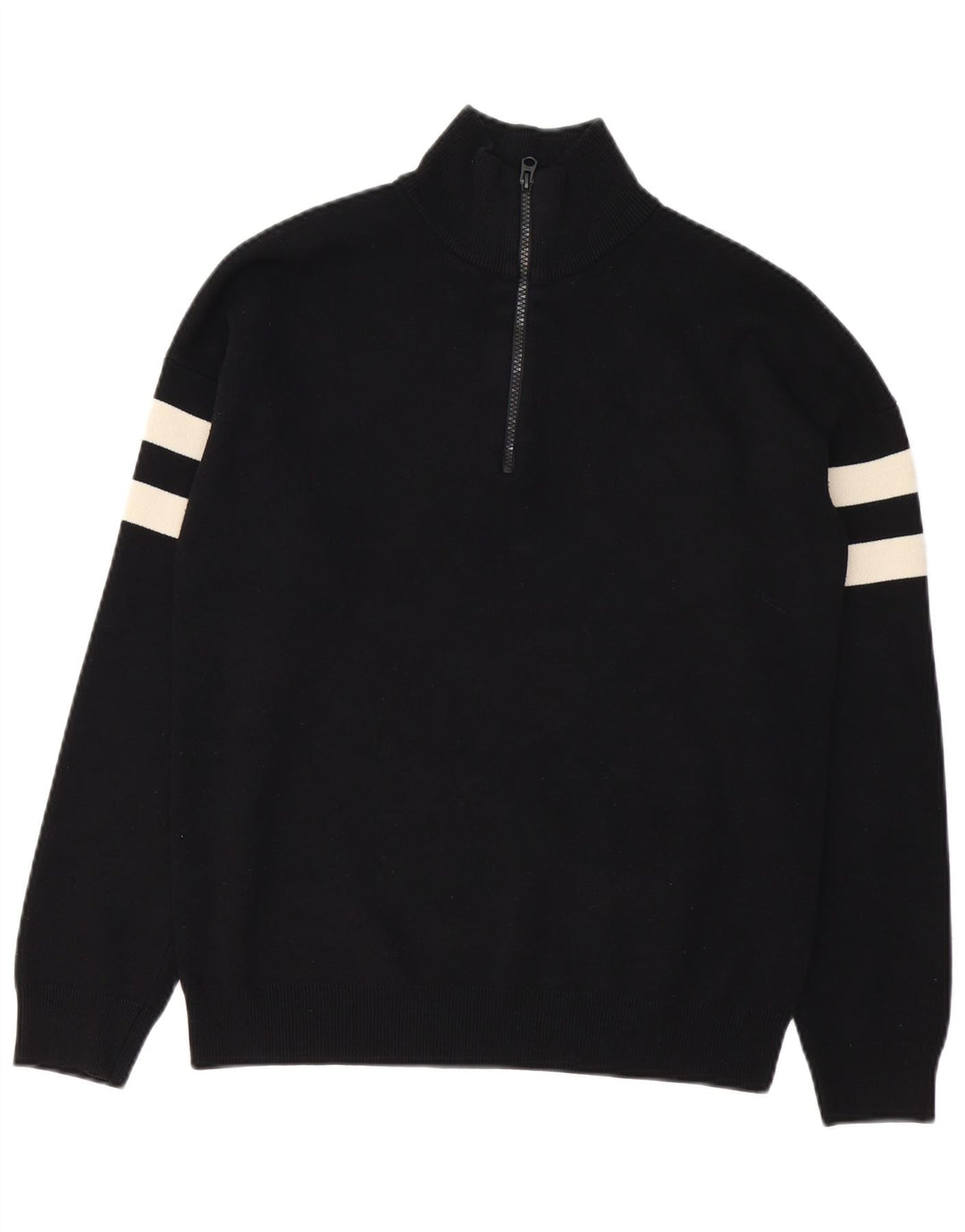 French Connection Pull Col Zippé Homme Petit Noir Colourblock
