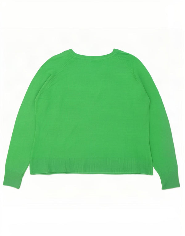 Zara Pull court surdimensionné à col bateau pour femme UK 10 Petit Vert