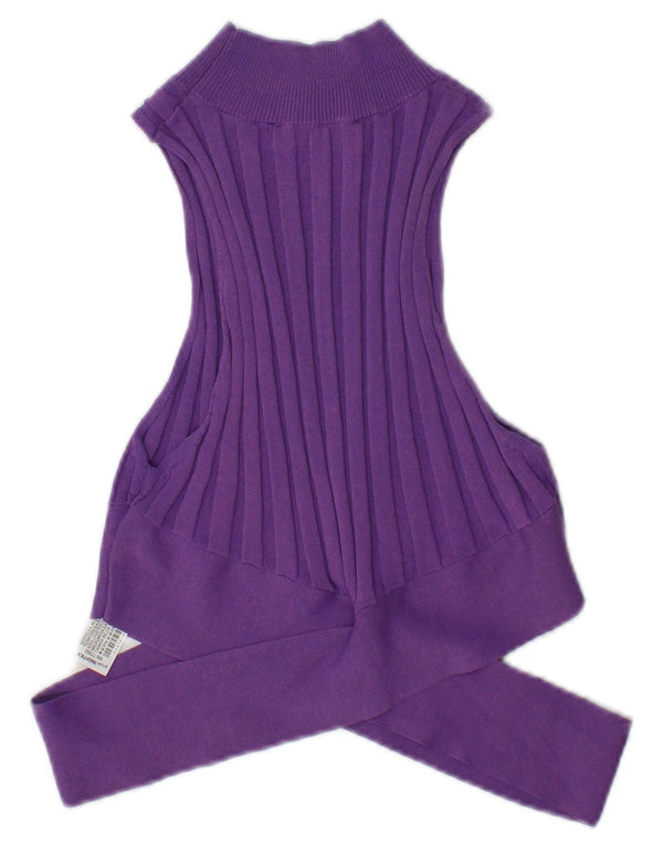 Zara Débardeur court pour femme UK 12 Viscose violet moyen
