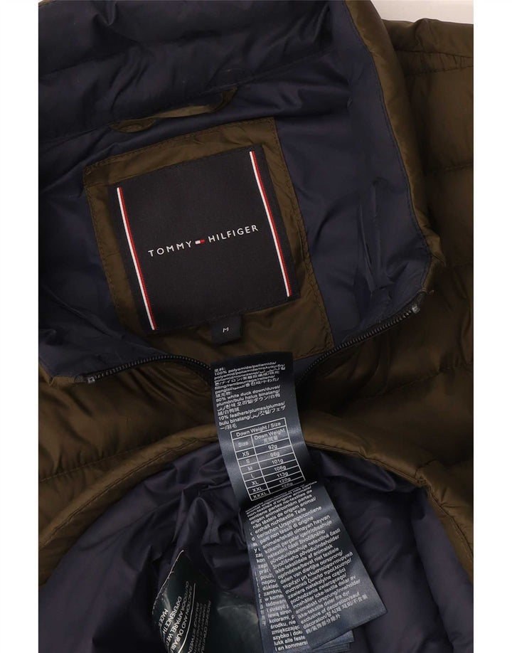 Tommy Hilfiger Veste matelassée pour femme UK 14 Medium Kaki Polyamide