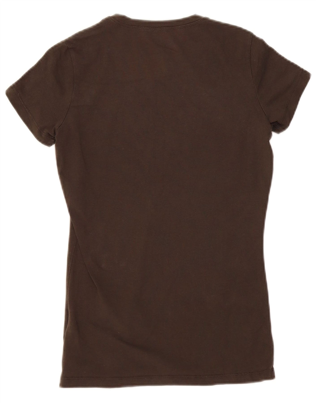 CALVIN KLEIN JEANS T-Shirt Femme Top UK 10 Small Marron Coton