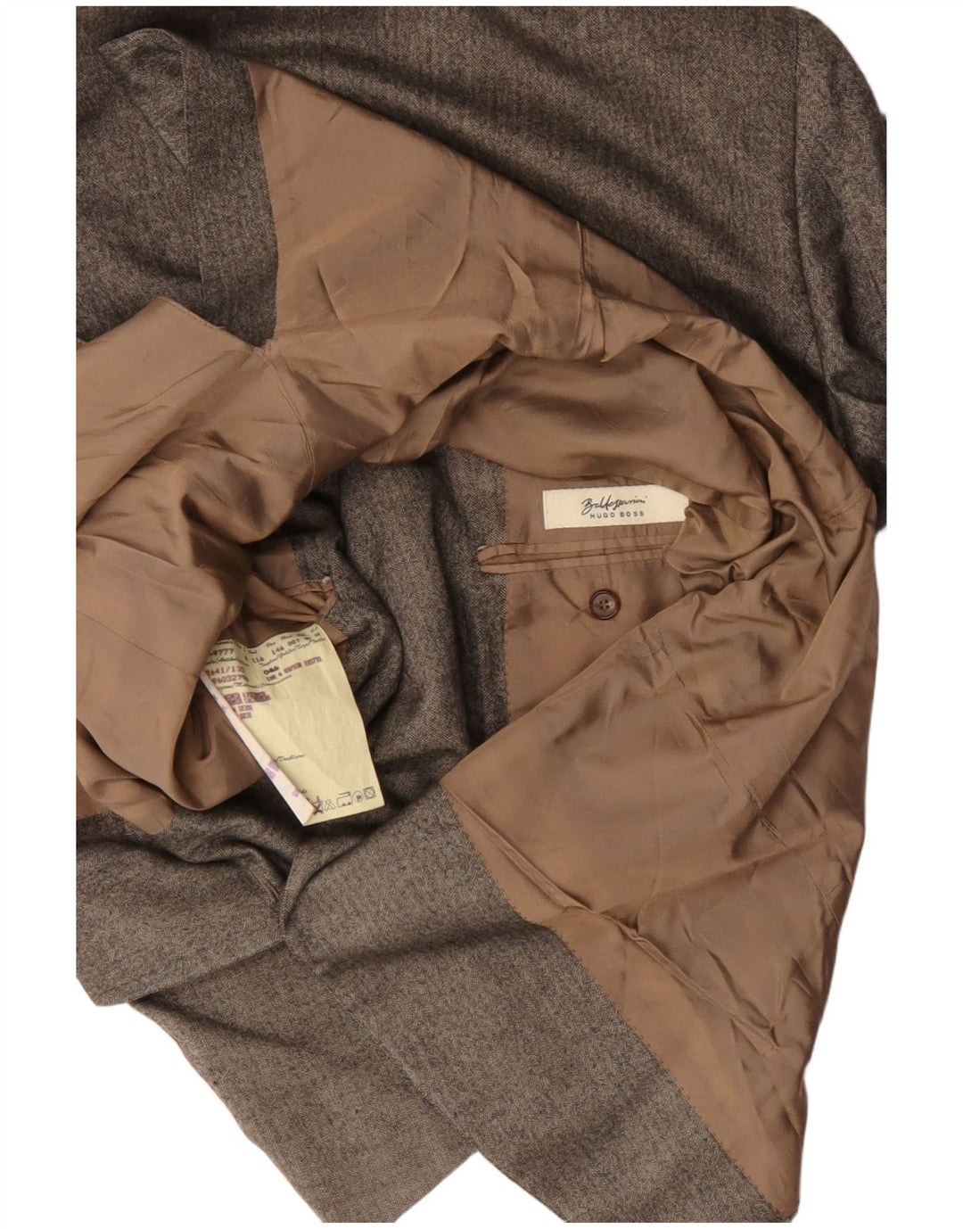 Hugo Boss Veste blazer à 3 boutons pour homme EU 46 Petite soie à chevrons verte