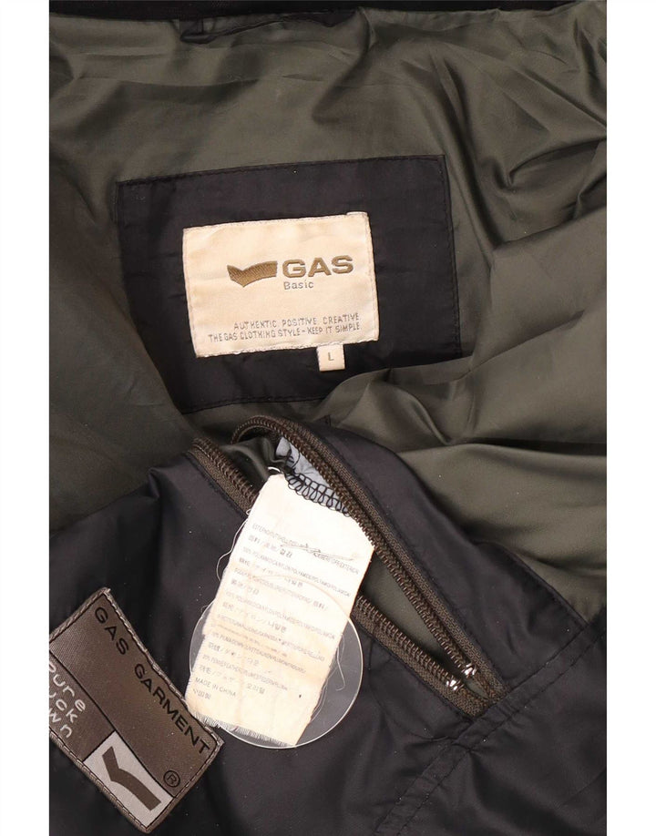 Gas Veste matelassée à capuche pour homme UK 40 Large Bleu Marine Polyamide