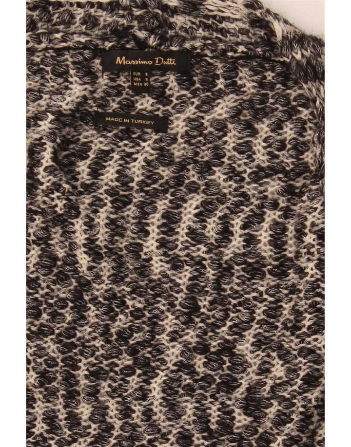 Massimo Dutti Cardigan surdimensionné à manches 3/4 pour femme UK 10 Petit Gris