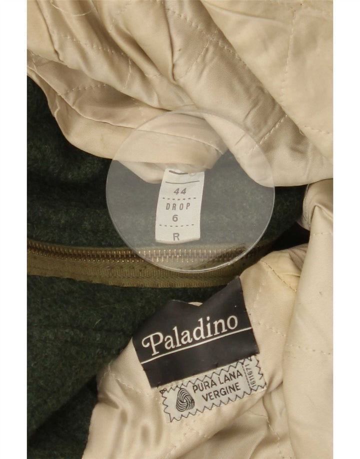 vintage Homme Pardessus IT 44 XS Laine Verte
