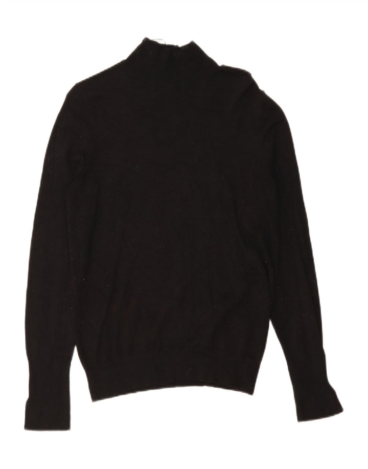 Zara Pull à col roulé pour femme UK 12 Noir moyen