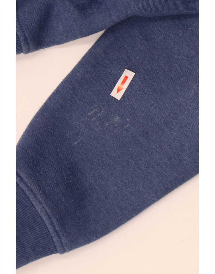 Animal Pull à Capuche Zippé Homme Bleu Moyen Coton