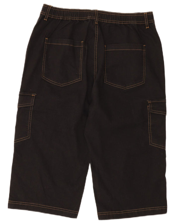 ATLAS FOR MEN Mens Cargo Shorts Large W36 Black Cotton