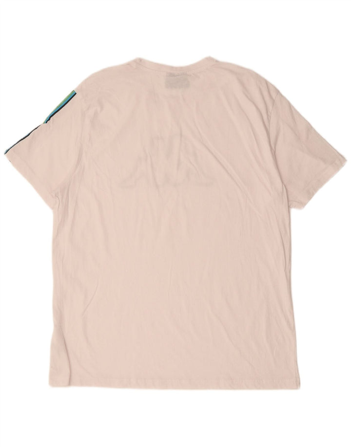 KAPPA T-shirt graphique pour homme 2XL en coton color block blanc