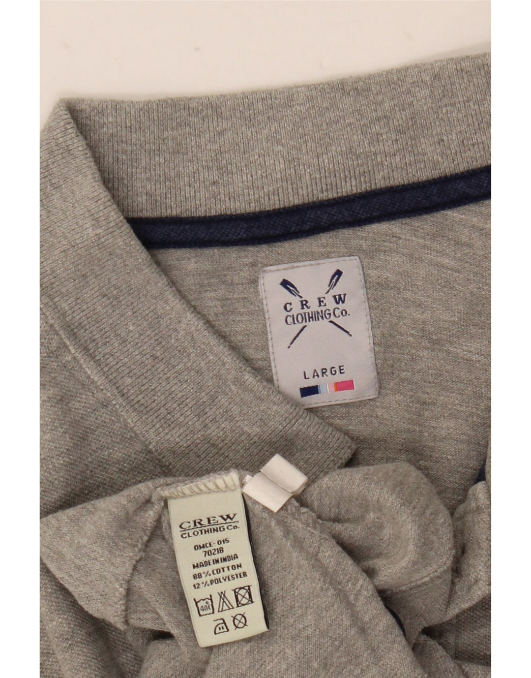 Crew Clothing Polo Homme Grand Gris Coton