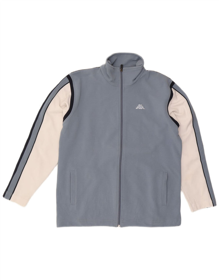 Kappa Veste de Survêtement Homme Bleu Moyen Polyester Colorblock