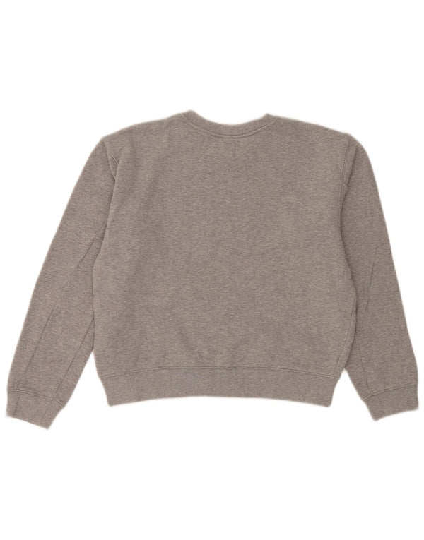 Replay Sweat-shirt oversize graphique pour femme UK 10 petit coton gris