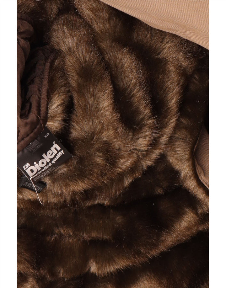 Diolen Manteau Sherpa Femme UK 16 Large Marron Polyester