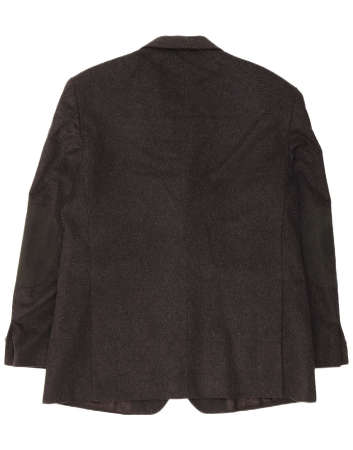 Adler Veste Blazer 3 Boutons Homme EU 54 2XL Gris Laine Vierge