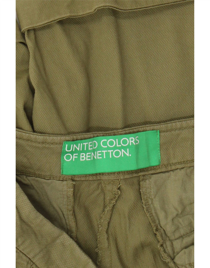 Benetton Short Chino W30 Homme Kaki Moyen