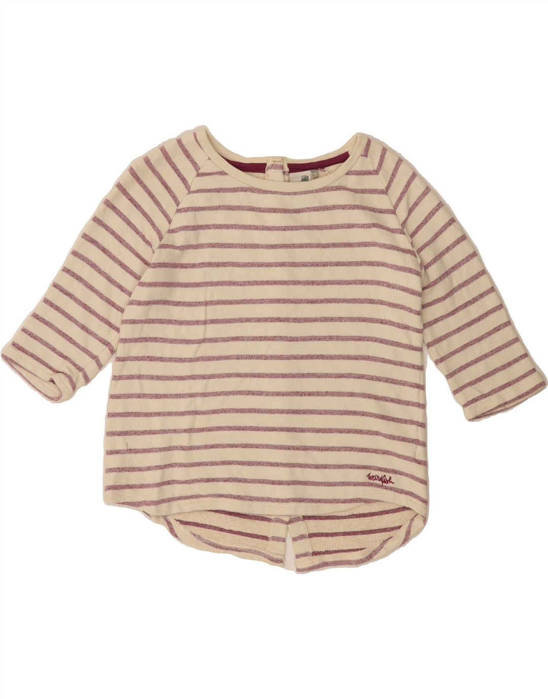 WEIRD FISH Womens Oversized Cardigan Sweater UK 10 Small  Beige Striped Vintage Weird Fish and Second-Hand Weird Fish from Messina Hembry 