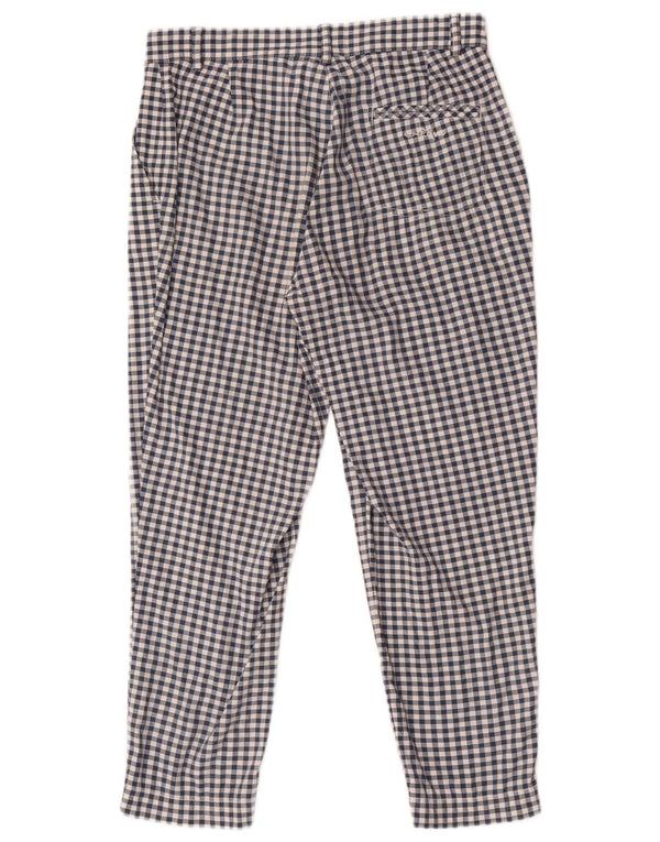 Chervo Pantalon Chino Slim Femme IT 42 Medium W28 L23 Bleu Vichy