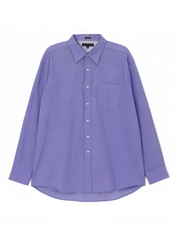 Tommy Hilfiger Mens Regular Fit Shirt Size 17 1/2 XL Blue Pinstripe Cotton
