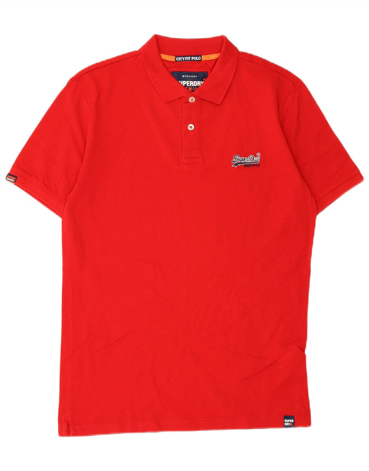 Superdry Polo Homme Rouge Moyen Coton