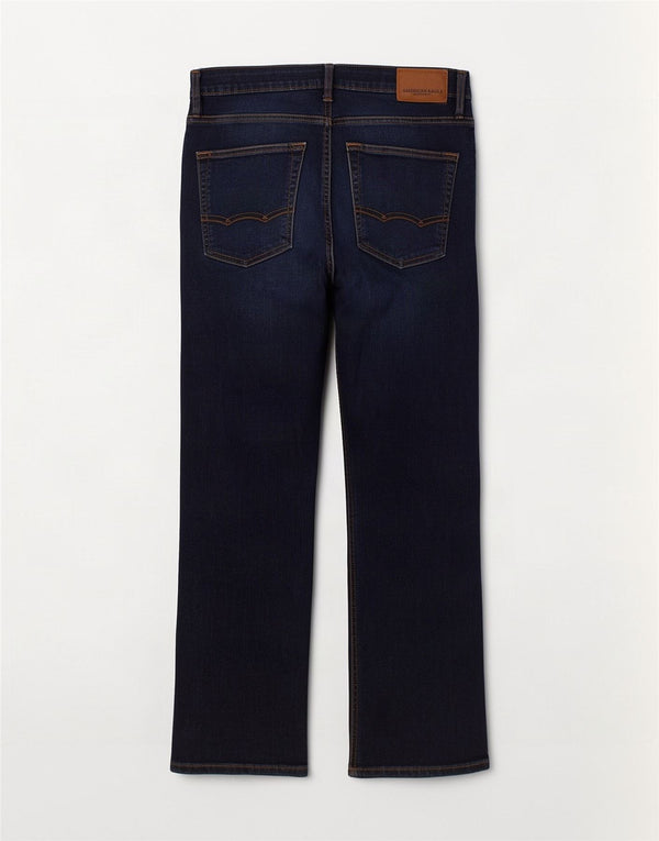 American Eagle Outfitters Jean droit pour homme W32 L32 bleu marine en coton