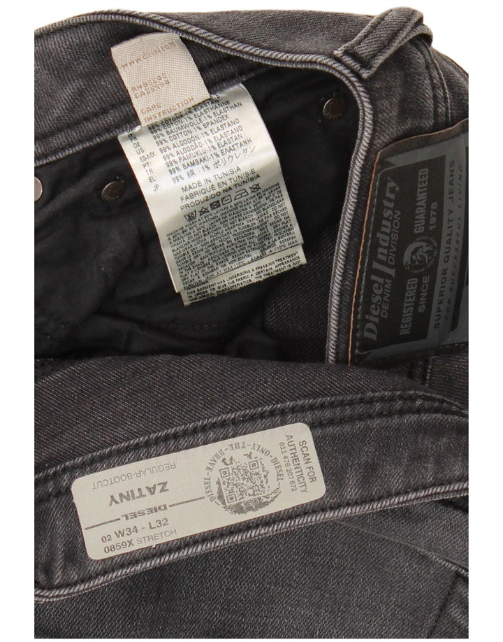 Diesel Jean Bootcut Zatiny Regular Homme W34 L32 Gris Coton