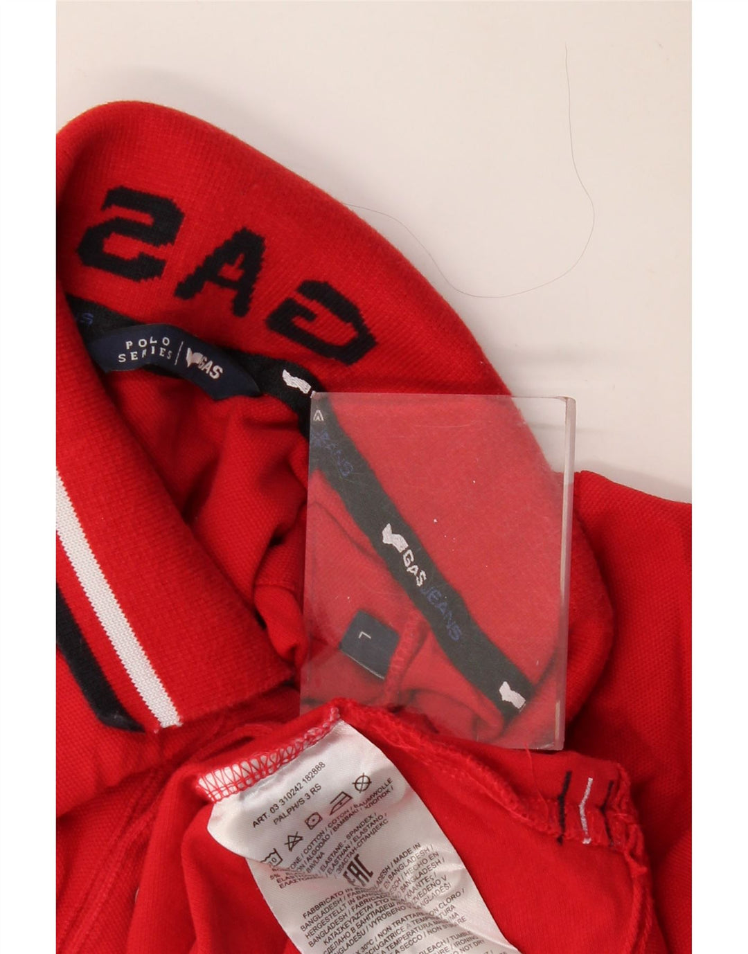 GAS Polo Garçon 15-16 ans Grand Rouge Coton