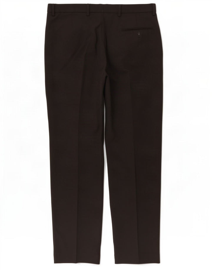 Marks & Spencer Pantalon de costume classique pour homme W36 L33 Noir Polyester