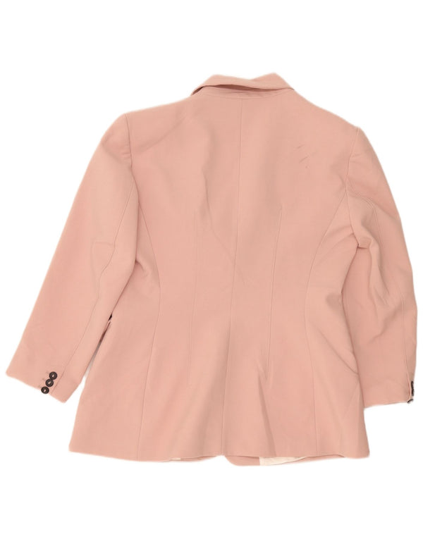 Zara Veste Blazer 2 Boutons Femme UK 18 XL Rose
