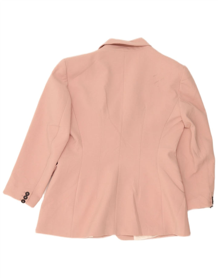 Zara Veste Blazer 2 Boutons Femme UK 18 XL Rose
