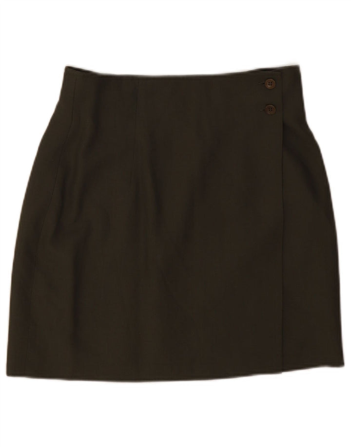 Sisley Jupe Portefeuille W28 Kaki Moyen Viscose Femme