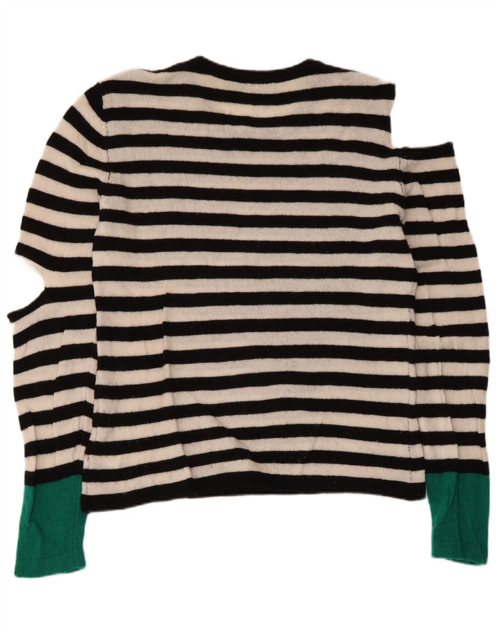 Max Mara Pull week-end à col bateau pour femme UK 14 Medium Noir Rayé