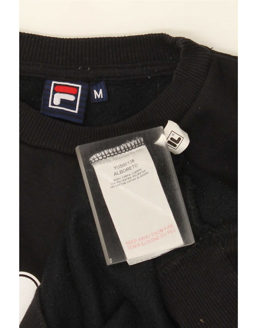 Fila Sweat-Shirt Graphique Homme Noir Moyen Polyester