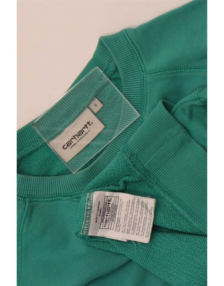 Carhartt Sweat-shirt surdimensionné pour femme UK 10 Petit coton vert