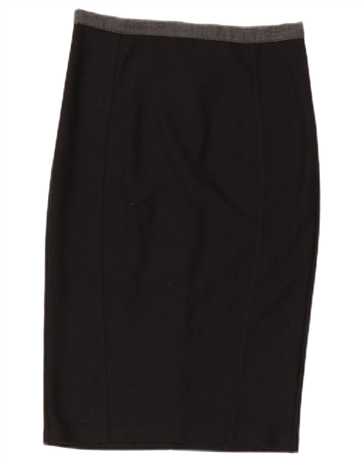 Topshop Jupe crayon femme UK 10 Small W28 Noir Polyester