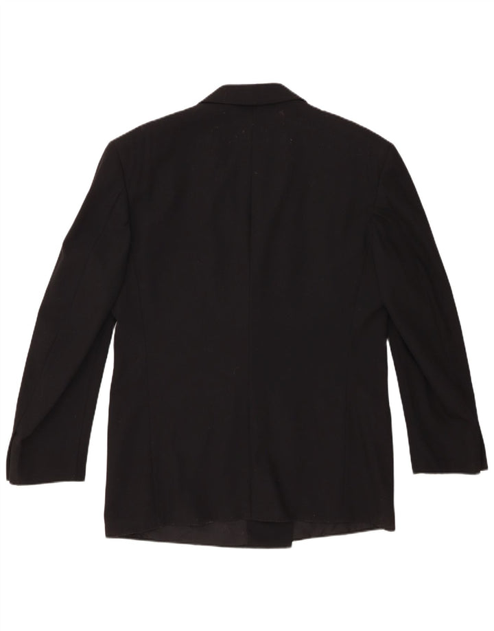Trussardi Veste Blazer Croisée IT 52 XL Noir Laine Vierge Homme