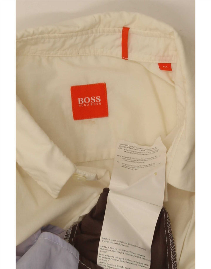 Hugo Boss Chemise en coton colour block multicolore moyen