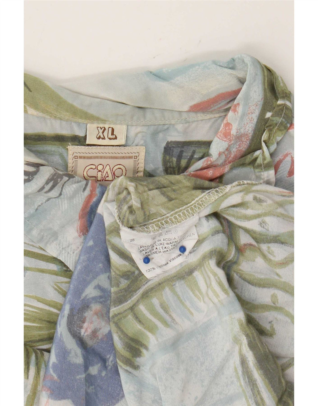 Ciao Chemise à Manches Courtes Homme XL Multicolore Floral Viscose