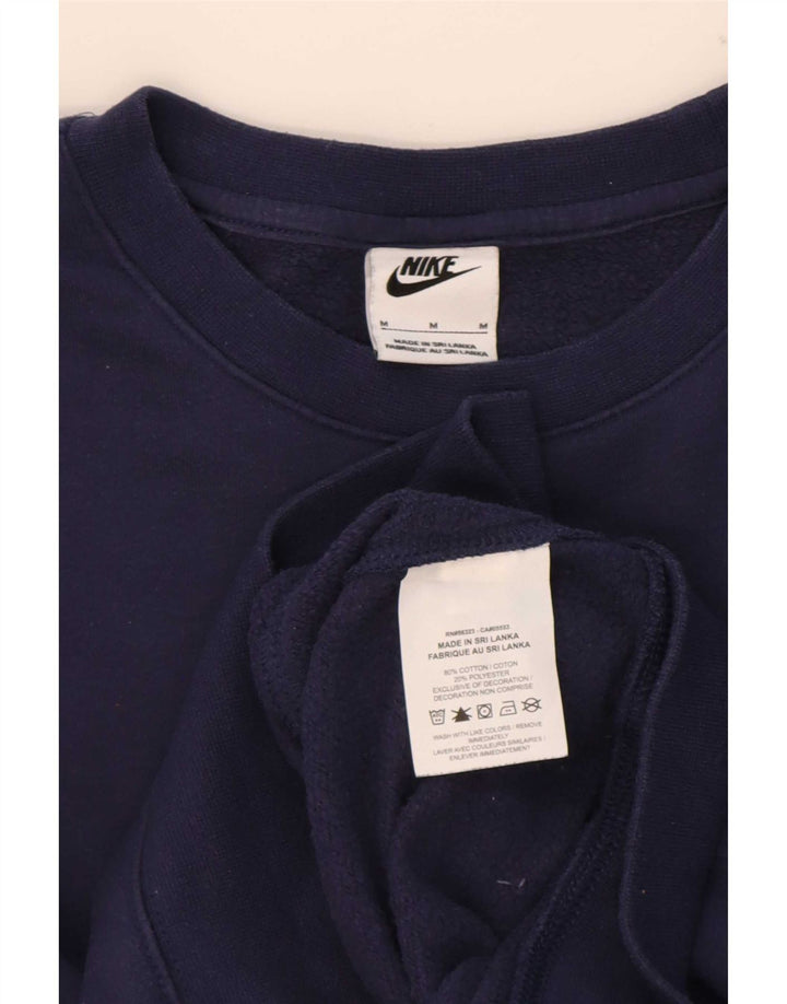 Nike Sweat-shirt surdimensionné pour femme UK 14 Bleu marine moyen en coton