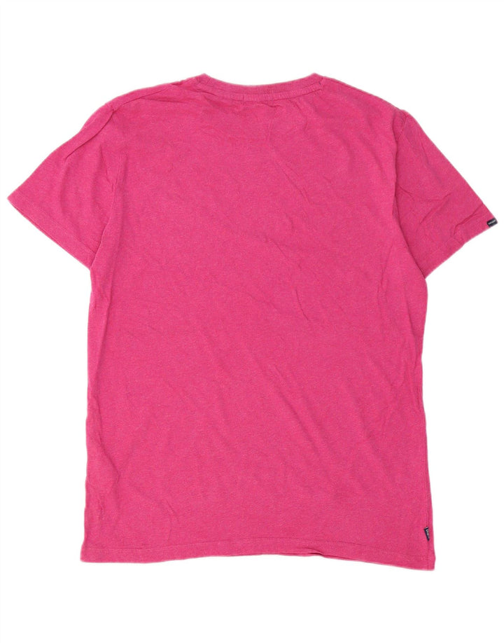 Superdry T-Shirt Homme Rose Moyen Coton